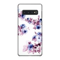 Waterverf bloemen: Samsung Galaxy S10 4G Volledig Geprint Hoesje