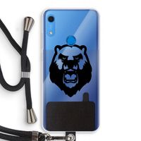 Angry Bear (black): Huawei Y6s Transparant Hoesje met koord