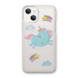 Vliegende eenhoorn: iPhone 13 mini Transparant Hoesje