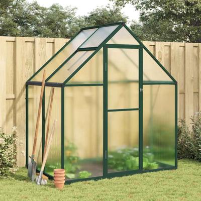 VidaXL Tuinkas met basisframe 169x114x195 cm aluminium groen