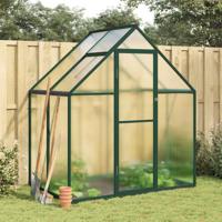 VidaXL Tuinkas met basisframe 169x114x195 cm aluminium groen VidaXL Tuinkas met basisframe 169x114x195 cm aluminium groen