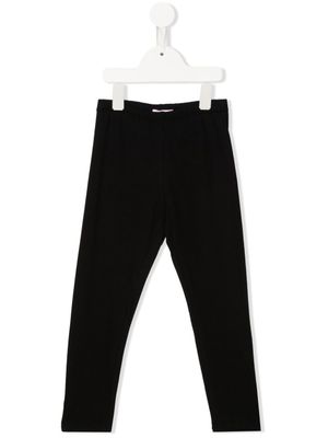 Chiara Ferragni Kids pantalon droit à broderie Wink - Noir
