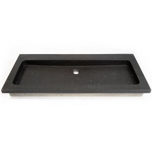 Saniclass Noche Meubelwastafel - 100x46x9cm - 0 kraangaten - 1 sifonuitsparing - basalt gepolijst