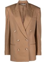 Stella McCartney blazer à boutonnière croisée - Marron