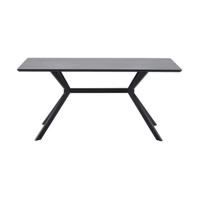 Woood Bruno eettafel rechthoekig 200x90 cm Zwart