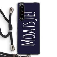 Moatsje!: Sony Xperia 1 III Transparant Hoesje met koord