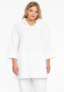 Yoek Shirt hoodie | Wit | Maat 42/44