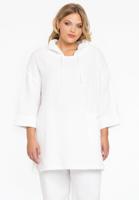 Yoek Shirt hoodie | Wit | Maat 46/48