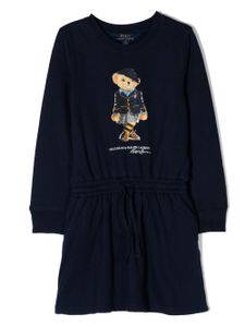 Ralph Lauren Kids robe à logo imprimé - Bleu