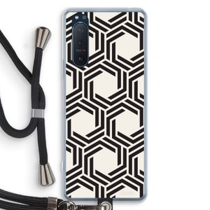 Geometrisch patroon: Sony Xperia 5 II Transparant Hoesje met koord