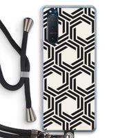 Geometrisch patroon: Sony Xperia 5 II Transparant Hoesje met koord