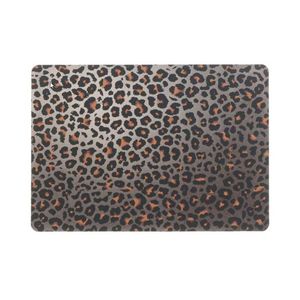 1x Tafel placemats/onderleggers met bruine panterprint 30 x 45 cm - Placemats