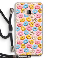 Pink donuts: HTC U Play Transparant Hoesje met koord