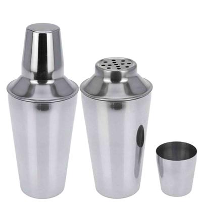Cocktailshaker - 2x - zilver - RVS - 500 ml - cocktails maken - drank accessoires