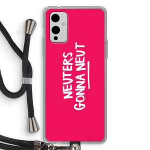 Neuters (roze): OnePlus 9 Transparant Hoesje met koord