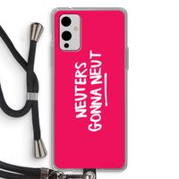 Neuters (roze): OnePlus 9 Transparant Hoesje met koord Neuters (roze): OnePlus 9 Transparant Hoesje met koord