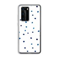 Blauwe stippen: Huawei P40 Pro Transparant Hoesje