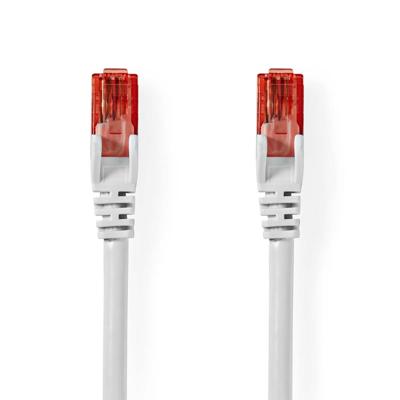 Nedis CCGL85200WT100 Cat6-kabel Rj45 Male Rj45 Male U/utp 10.0 M Rond Pvc Wit Label