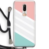 Strepen pastel: OnePlus 6 Transparant Hoesje met koord Strepen pastel: OnePlus 6 Transparant Hoesje met koord