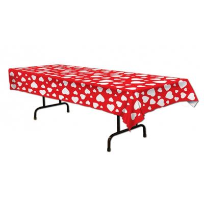 Hartjes tafelkleed - 137 x 274 cm - Valentijnsdag - valentijn versiering / decoratie - Liefde