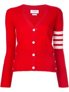 Thom Browne cardigan à 4 bandes signature - Rouge