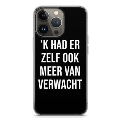Meer verwacht - Zwart: iPhone 13 Pro Transparant Hoesje