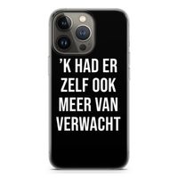 Meer verwacht - Zwart: iPhone 13 Pro Transparant Hoesje