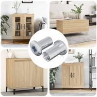 VidaXL Slotmoer 2 pcs nikkel m6 x 15 mm staal