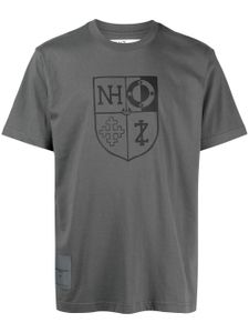 izzue t-shirt en coton à logo imprimé - Gris