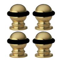 AMIG Deurstopper/deurbuffer - 4x - D22mm - inclusief schroeven - goud