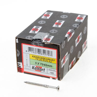 Axideckschroef rvs 5.0x 70/42