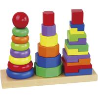 VIGA geometrische stapeltoren, afm 28x21x9 cm, 1 set VIGA geometrische stapeltoren, afm 28x21x9 cm, 1 set