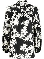 lemlem blouse volantée à fleurs - Noir