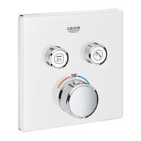 Grohe SmartControl Inbouwthermostaat - 3 knoppen - vierkant - wit 29156LS0 - thumbnail
