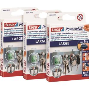 tesa POWERSTRIPS® Large Dubbelzijdig plakband Wit Inhoud: 30 stuk(s)