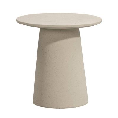 Leen Bakker - Bijzettafel Thibaut - Ø45x45 Cm - Magnesiumoxide - Beige