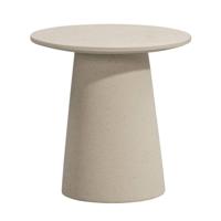 Leen Bakker - Bijzettafel Thibaut - Ø45x45 Cm - Magnesiumoxide - Beige