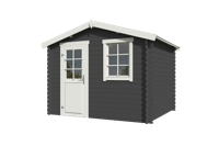 Blokhut Nina 275x230 Carbon Grey-Wit - Outdoor life
