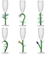 Ichendorf Milano lot de 6 flûtes Botanica en verre - Blanc - thumbnail