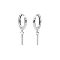 Karma Oorringen Hinged Hoops Square Tube Zilver