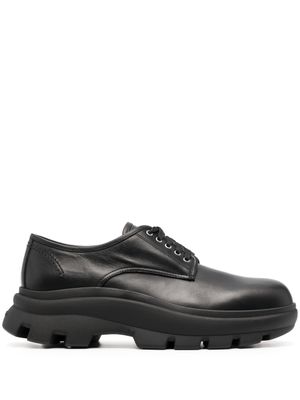 Jil Sander derbies à semelle épaisse - Noir