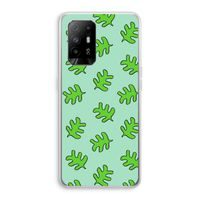 Groene blaadjes: Oppo A94 5G Transparant Hoesje