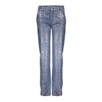 Geisha winter jeans meisjes - blauw - luipaard print