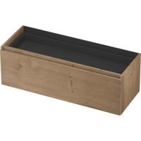 INK - Onderkast 1L met Binnenlade Greeploos Houten Keerlijst Fineer Zonder Sifonuitsparing in Binnenlade - 1200x450x400 Mm - Ash Grey Fineer
