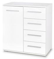Commode Lima 82 cm hoog in hoogglans wit - thumbnail