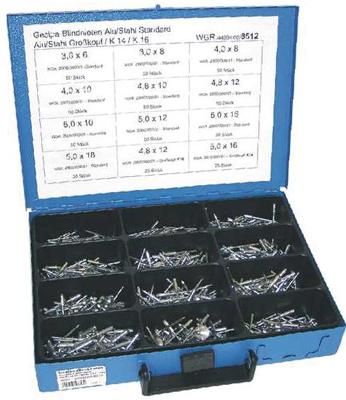 GESIPA Sort. bliend rivets alu/steel