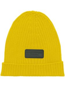 Prada bonnet à patch logo - Jaune