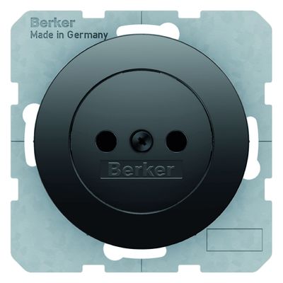 Berker wandcontactdoos zonder RA R1-R3 zwart 6167032045
