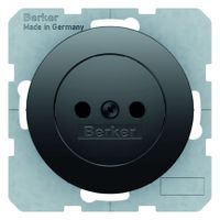 Berker wandcontactdoos zonder RA R1-R3 zwart 6167032045