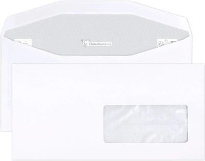 500 Enveloppen 114x229mm venster rechts 45x100mm machinegeschikt Clairalfa